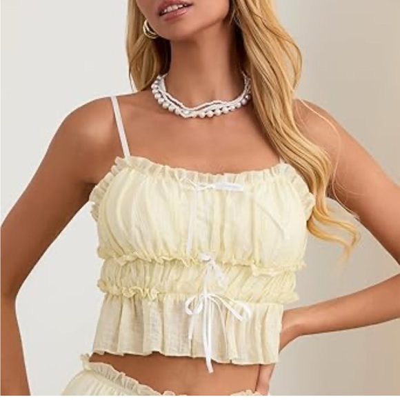 Tops - Women's Yellow Ruffle Top